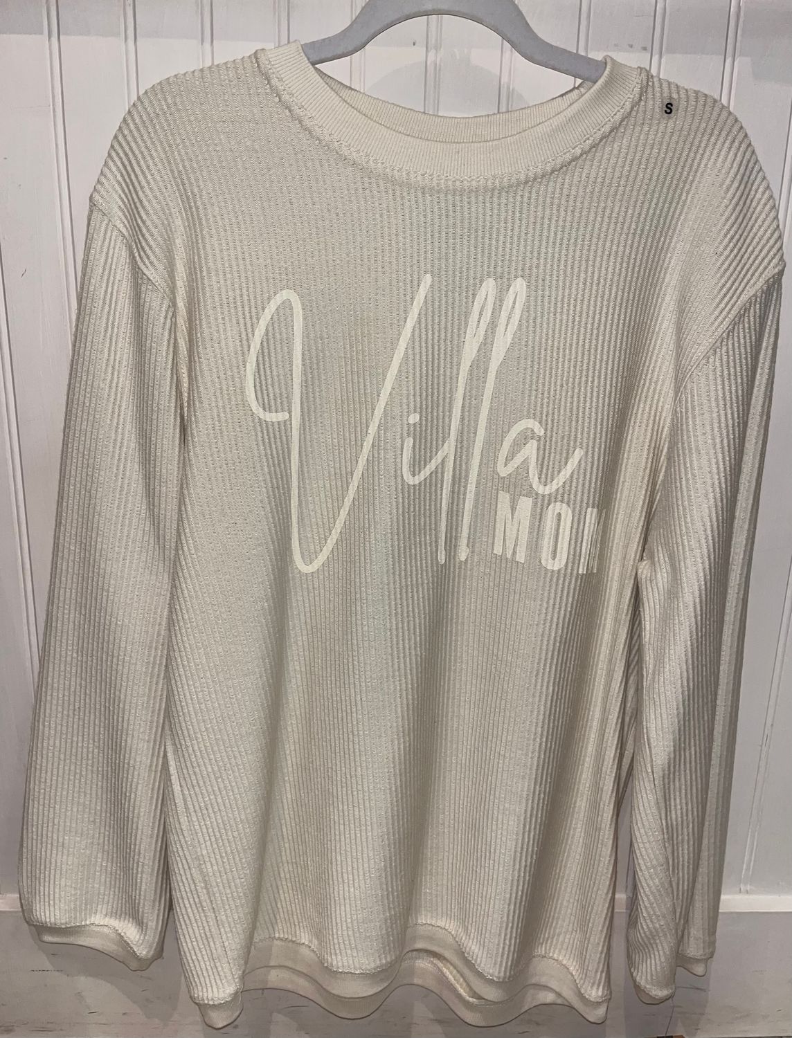 Ivory Villa Mom Corded Crewneck