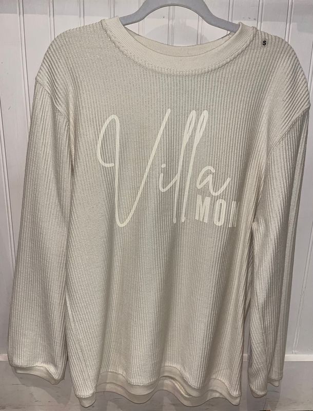 Ivory Villa Mom Corded Crewneck