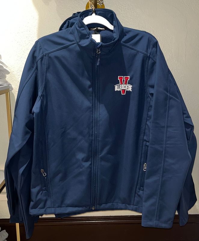 Nvy Mens Full Zip V Spirit logo