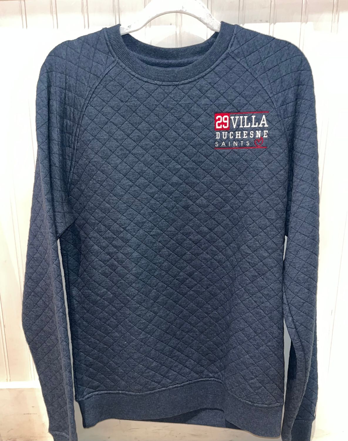 Nvy Quilt 29 Bx Crew