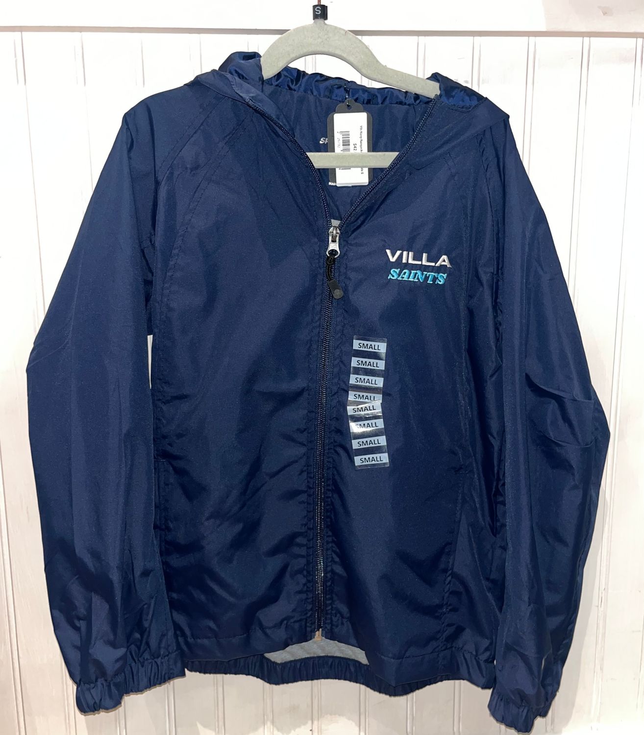Youth Navy Rainjacket with Villa Saints
