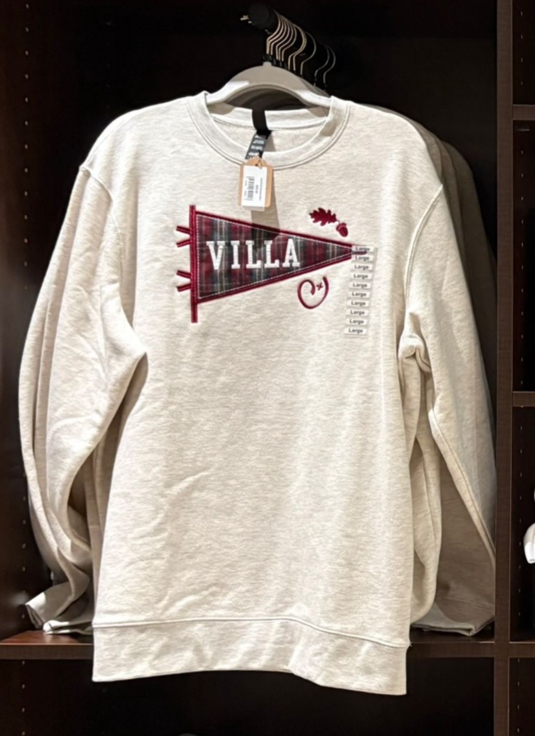 Ivory Plaid Pennant Crew