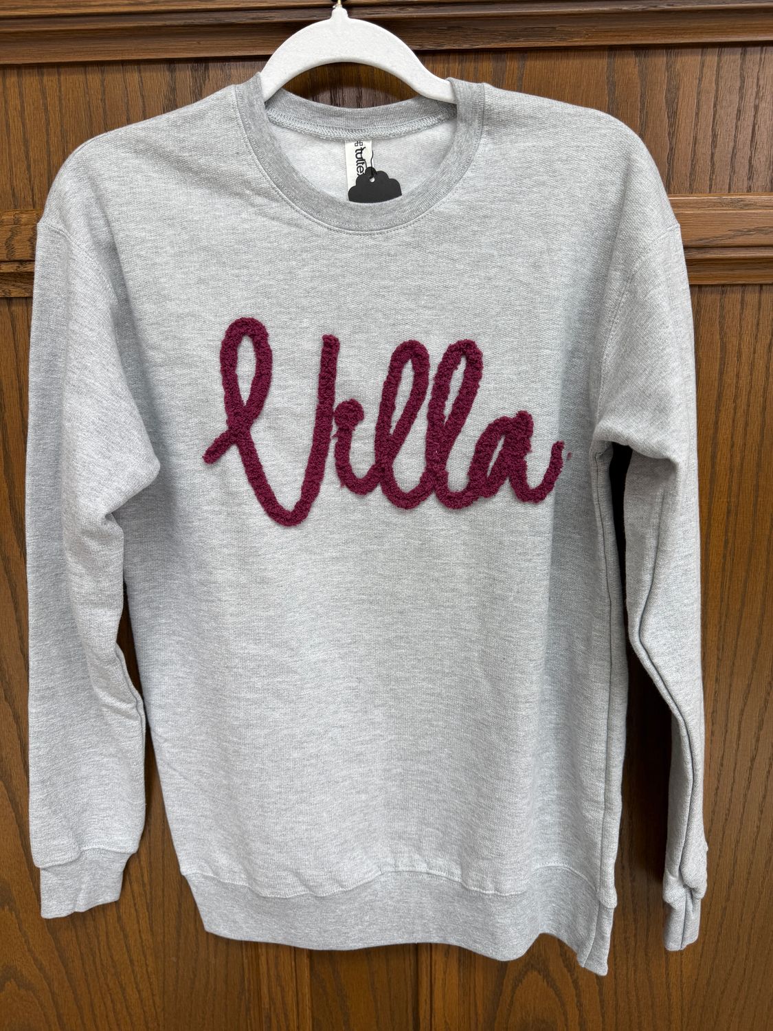 Wht Villa Mrn/Nvy Chenille Crew