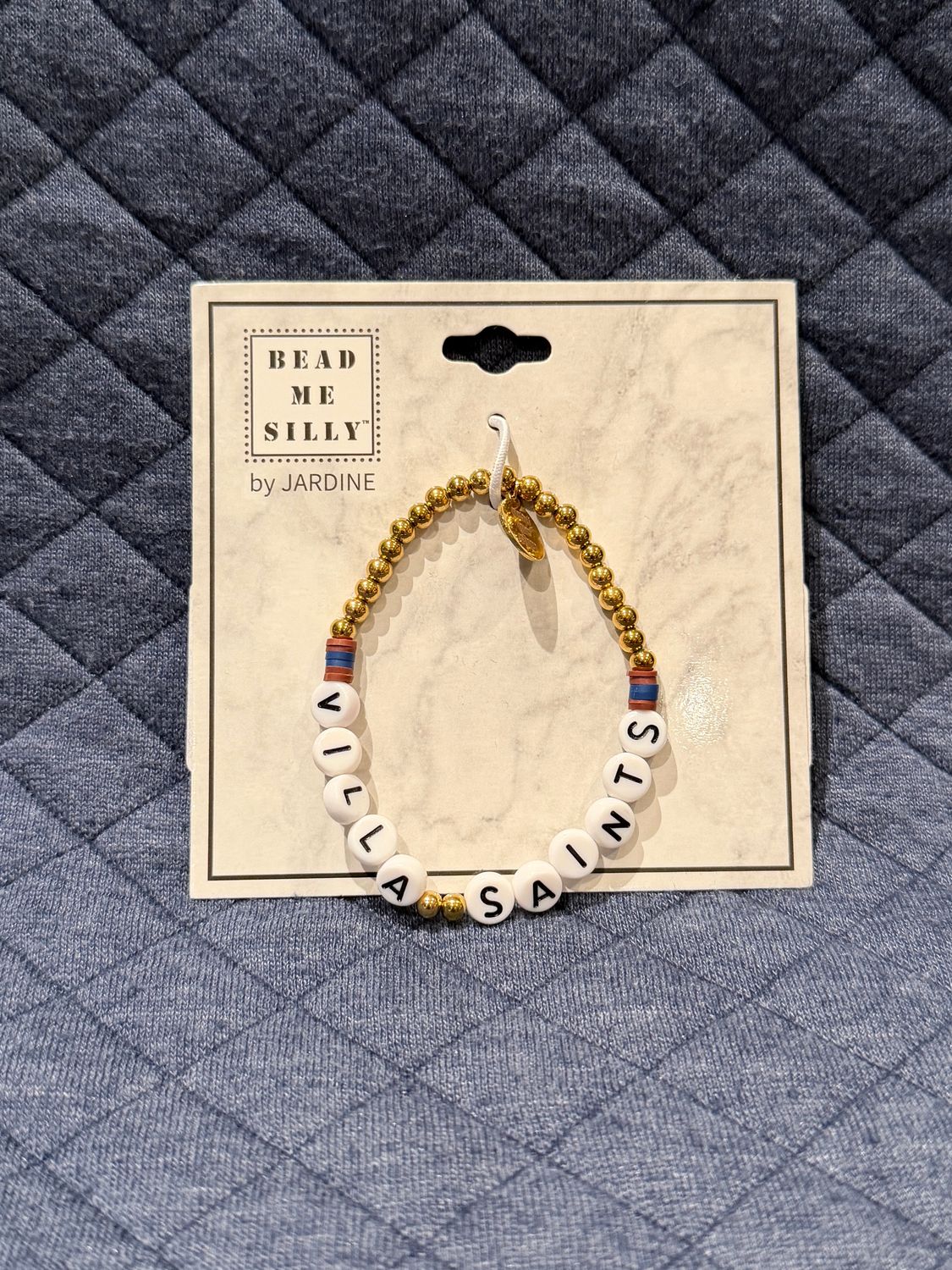 Gold Bead/Mrn/Nvy Disc VILLA Bracelet