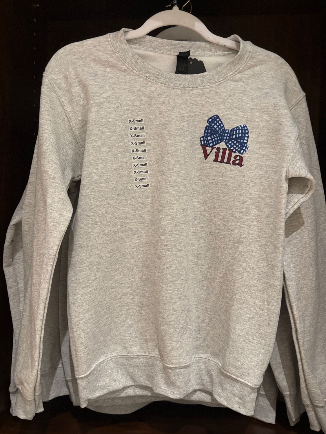 Yth Gray Bow On It Crwnck