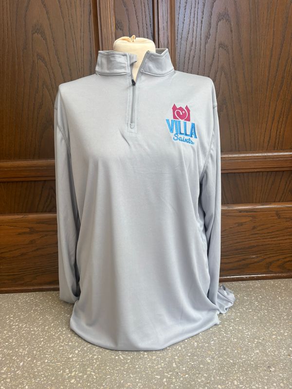 Gray Villa SMU Smaller Logo 1/4 Zip