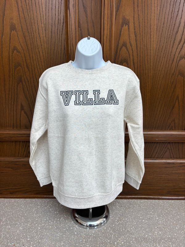 Yth Heather Offset Villa Crewneck