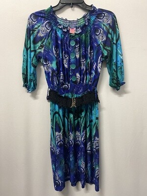 SMOCKED OFF-THE SHOULDER DRESS