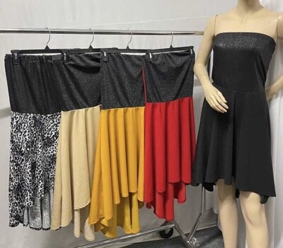 Casual Dress Front Chest Glitter