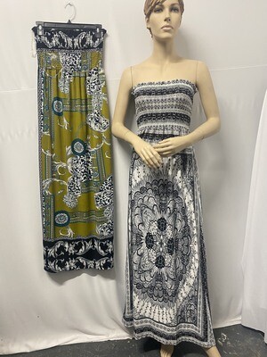 Smocked Strap Less Dress