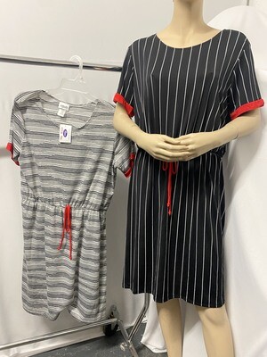 Short Sleeve Combo Dress