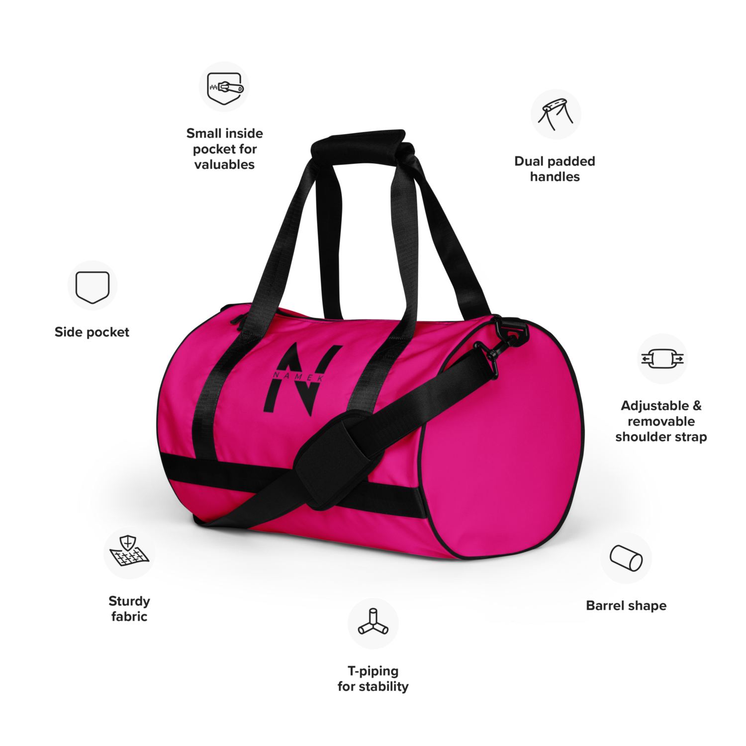 Logo print gym bag