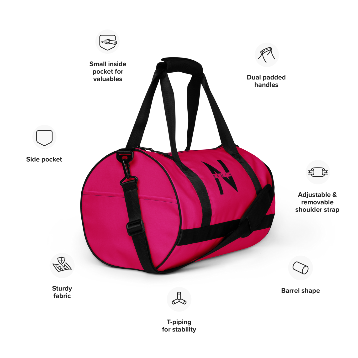 Logo print gym bag