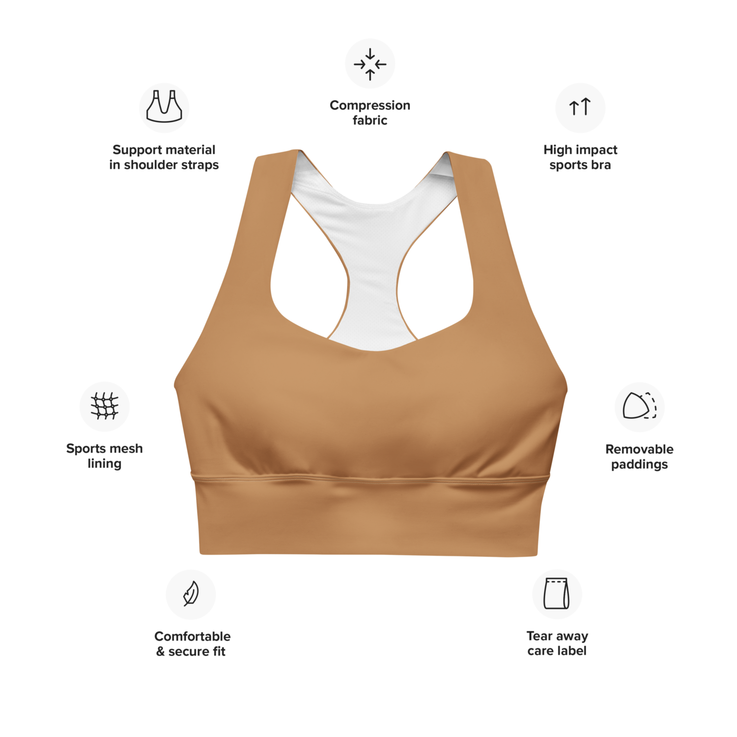 Amber Longline sports bra