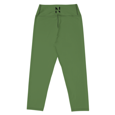 Olive Green Yoga Capri Leggings