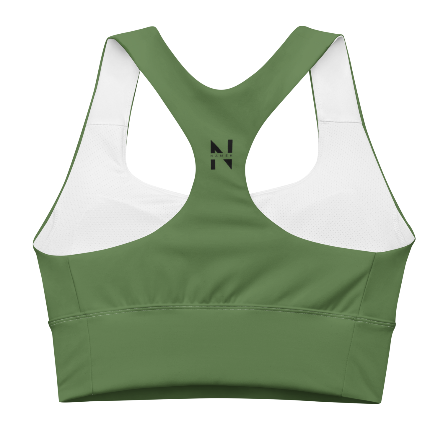 Olive Green Longline sports bra