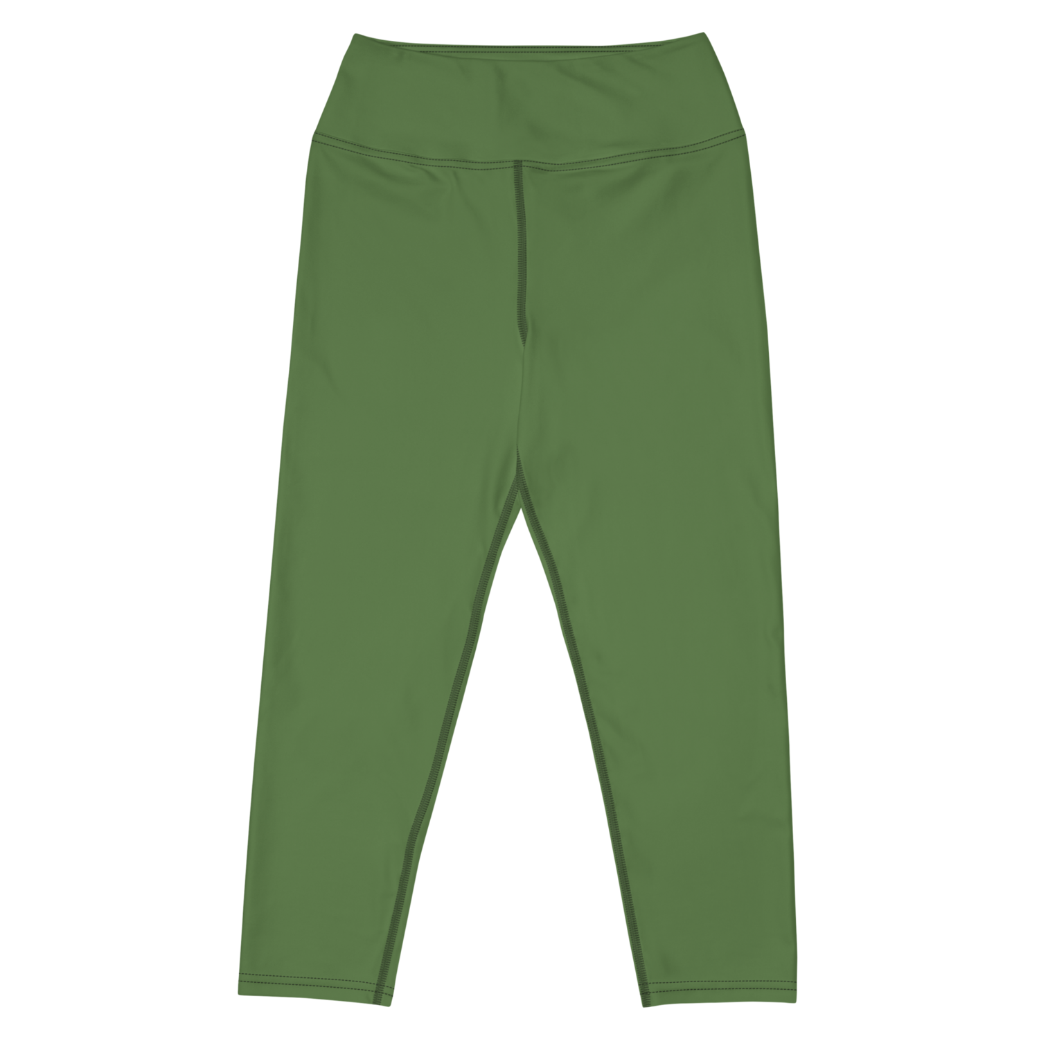 Olive Green Yoga Capri Leggings
