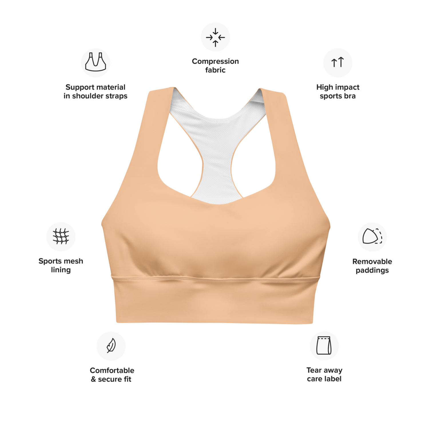 Sandy Longline sports bra