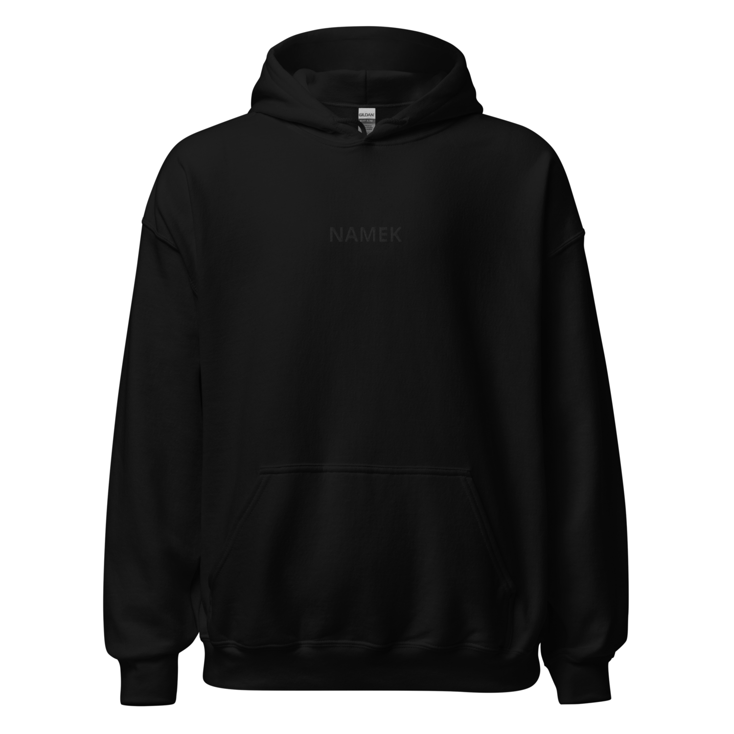 Logo Embroidered Black Unisex Hoodie