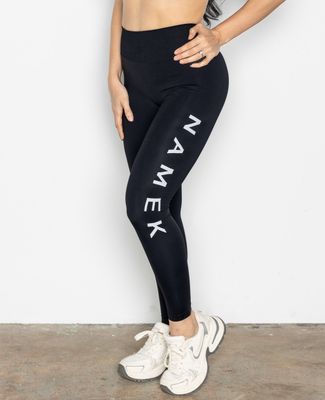 Namek ELEVATED High waisted Butt Lifting V Back Waist Seamless Full Length Legging - Black