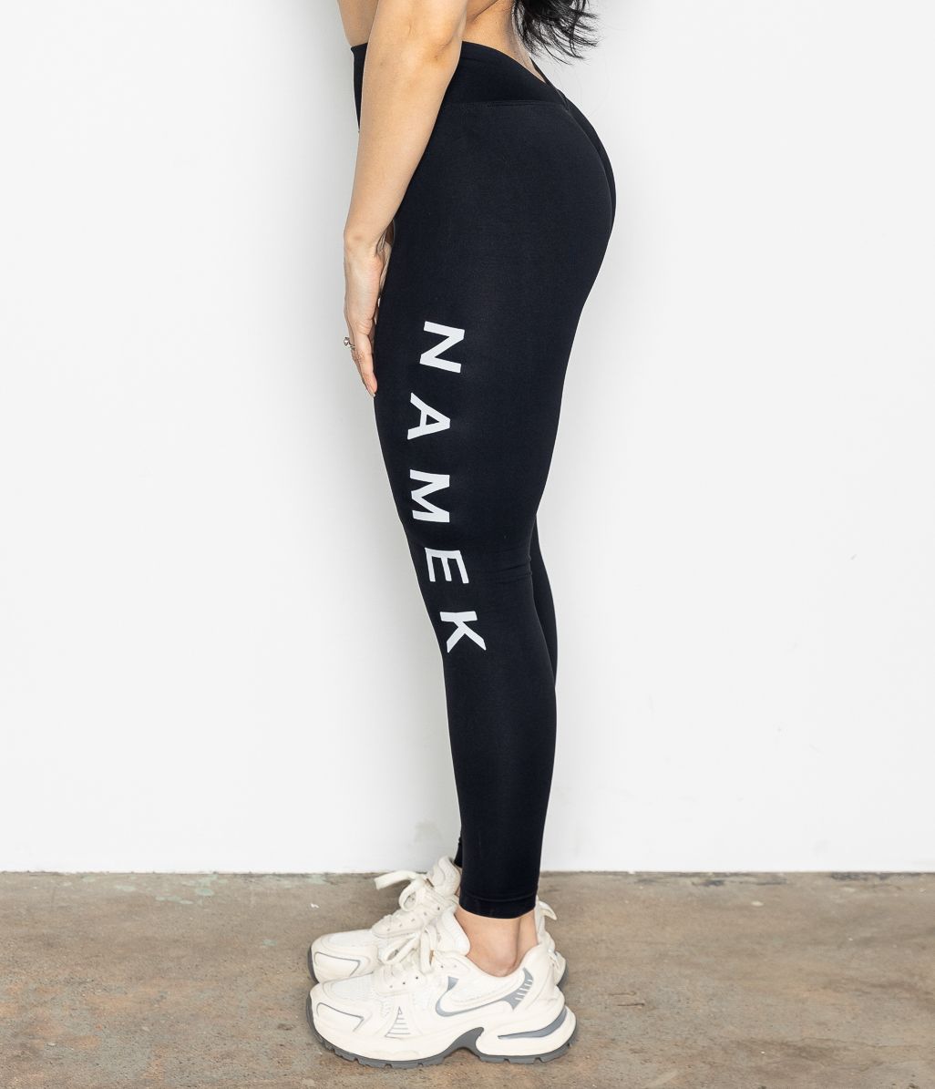 Namek ELEVATED High waisted Butt Lifting V Back Waist Seamless Full Length Legging - Black