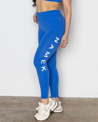 Namek ELEVATED High waisted Butt Lifting V Back Waist Seamless Full Length Legging - BLUE