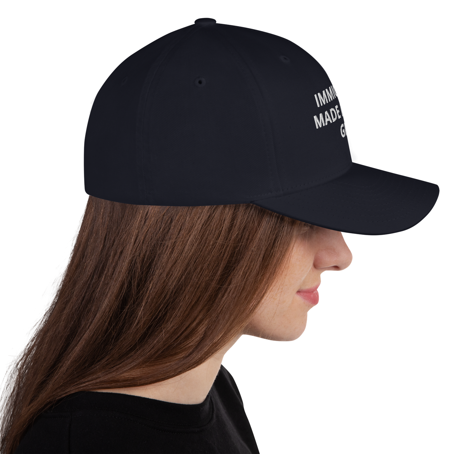 Immigrants made America great Embroidered Closed-Back Structured Cap