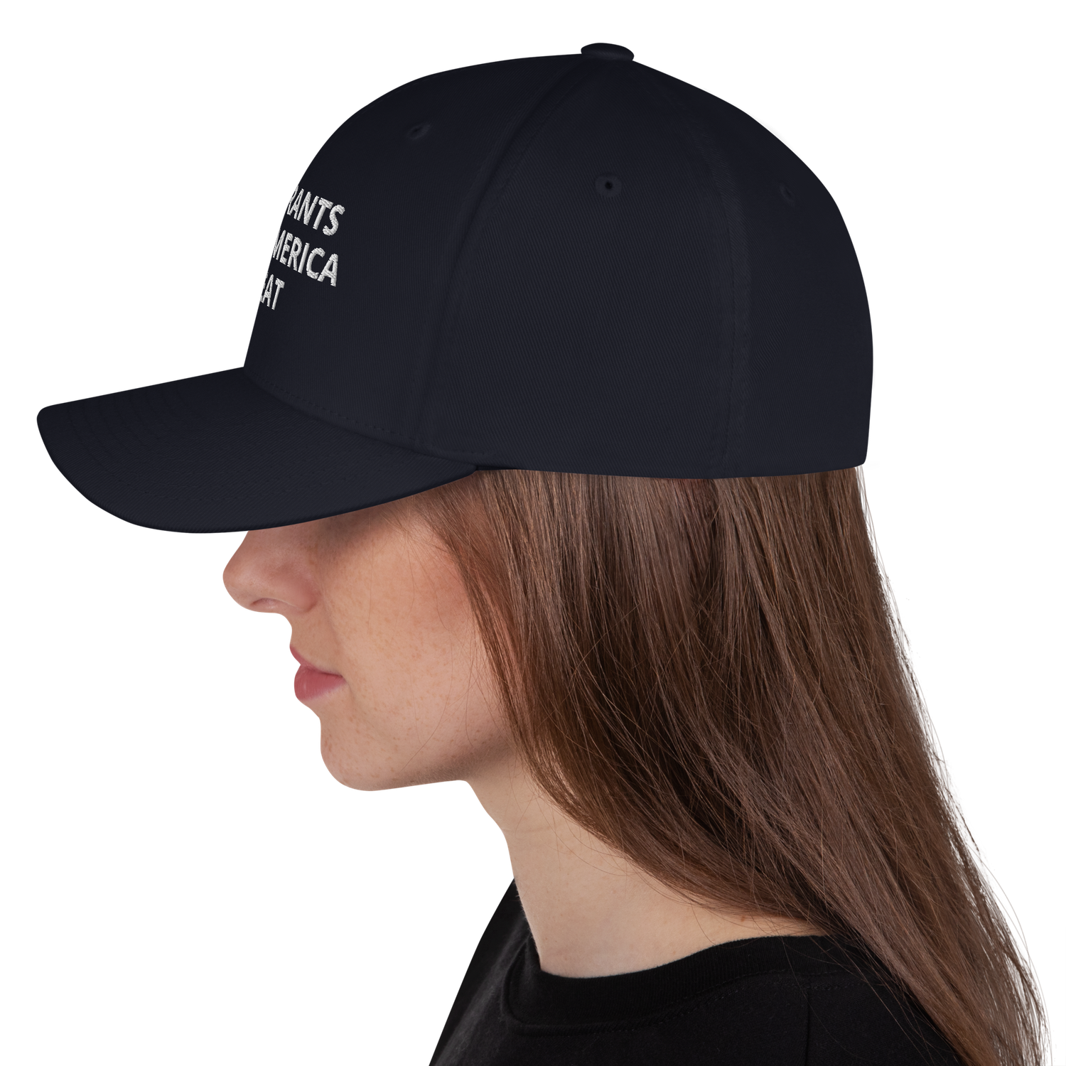 Immigrants made America great Embroidered Closed-Back Structured Cap
