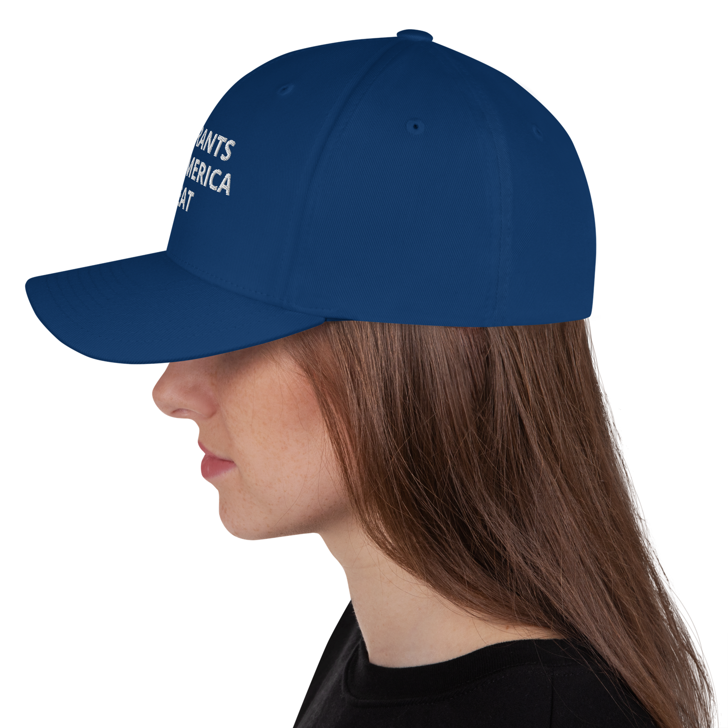 Immigrants made America great Embroidered Closed-Back Structured Cap