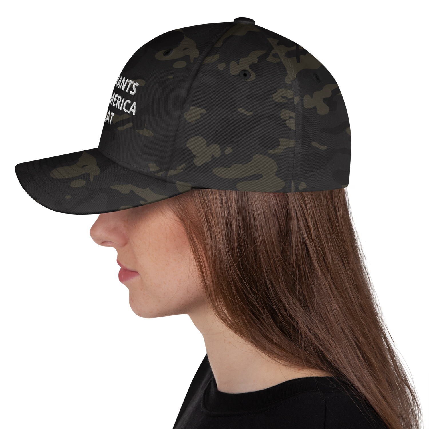 Immigrants made America great Embroidered Closed-Back Structured Cap