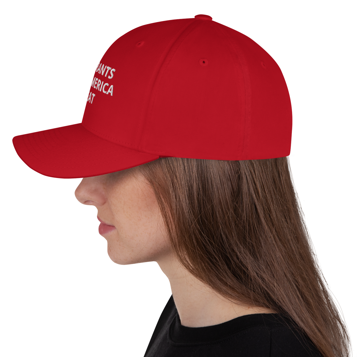 Immigrants made America great Embroidered Closed-Back Structured Cap