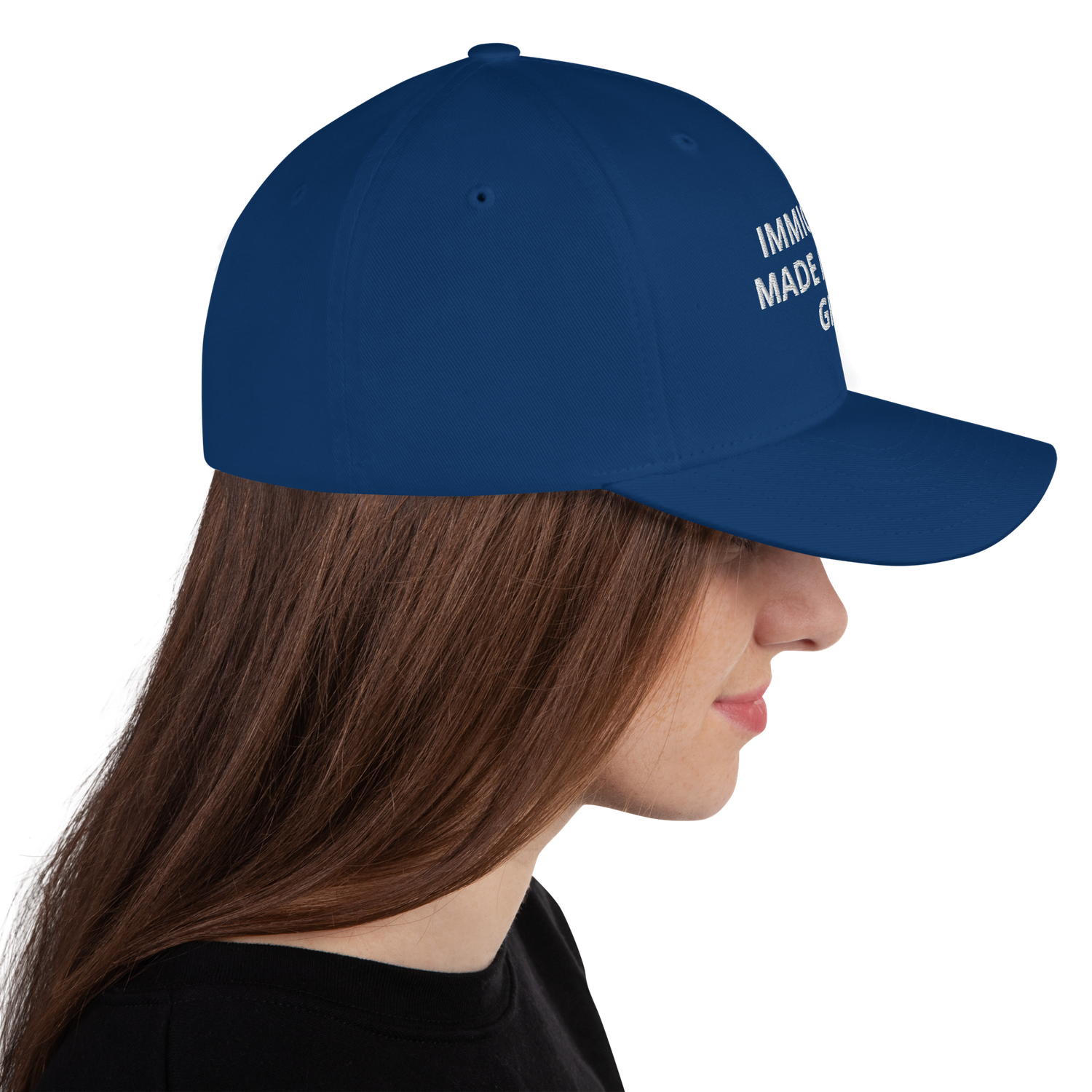 Immigrants made America great Embroidered Closed-Back Structured Cap