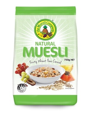 Natural Muesli 750g x 18 (Bulk Pack)