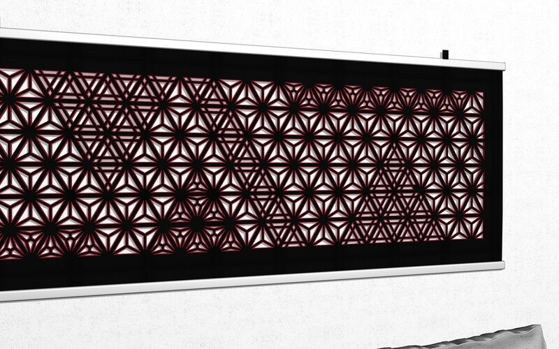 Traditionelles japanisches Design als Wandbehang in Schwarz oder Taupe