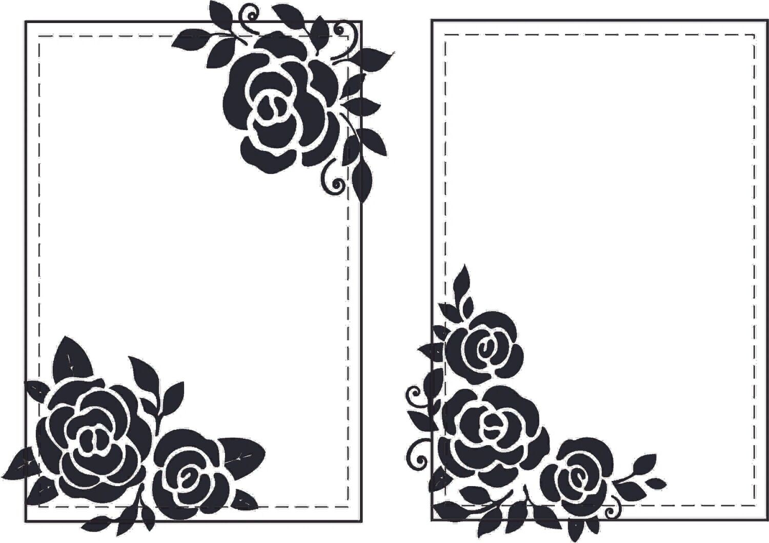 Q0033 Card front solid roses