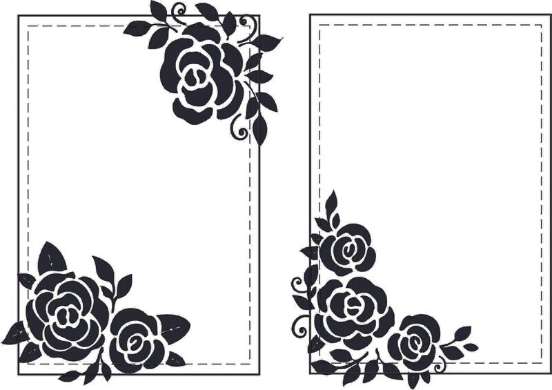 Q0033 Card front solid roses