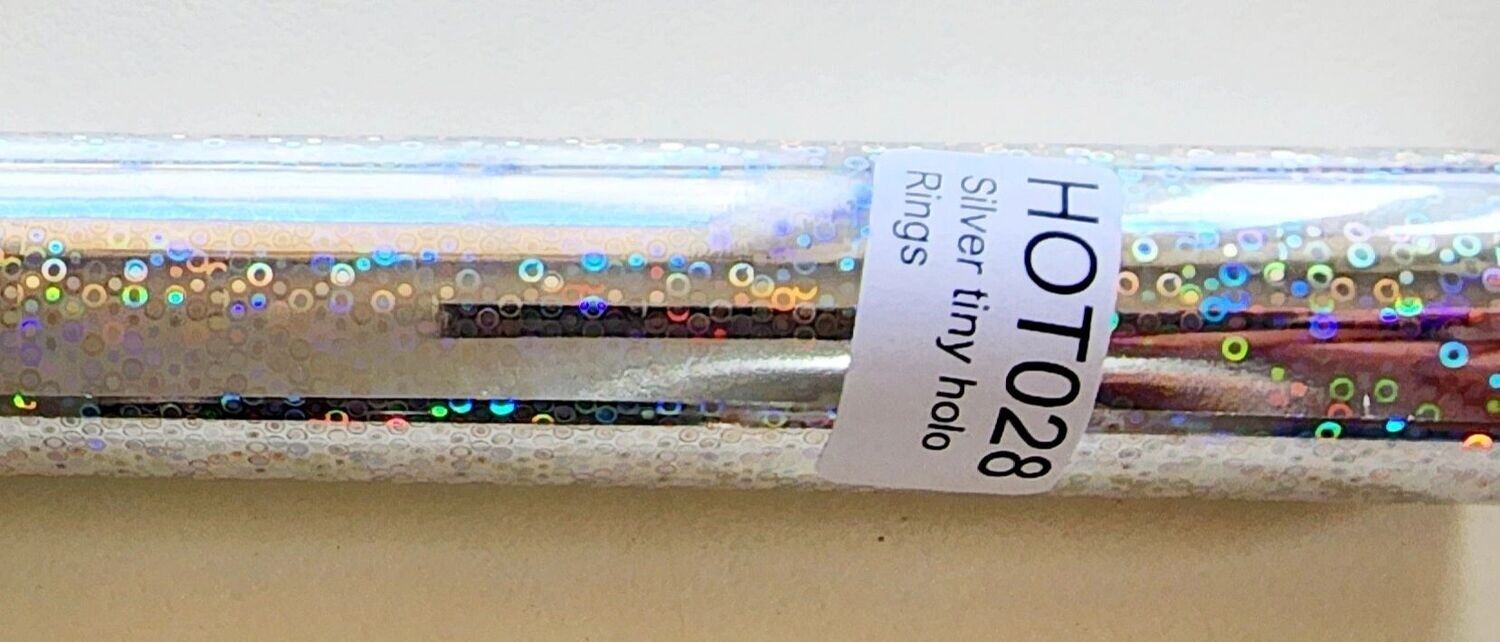 HOT028 Silver tiny holo rings