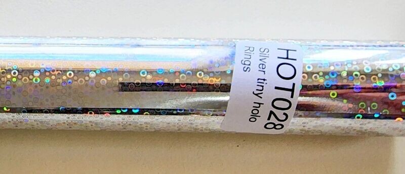 HOT028 Silver tiny holo rings