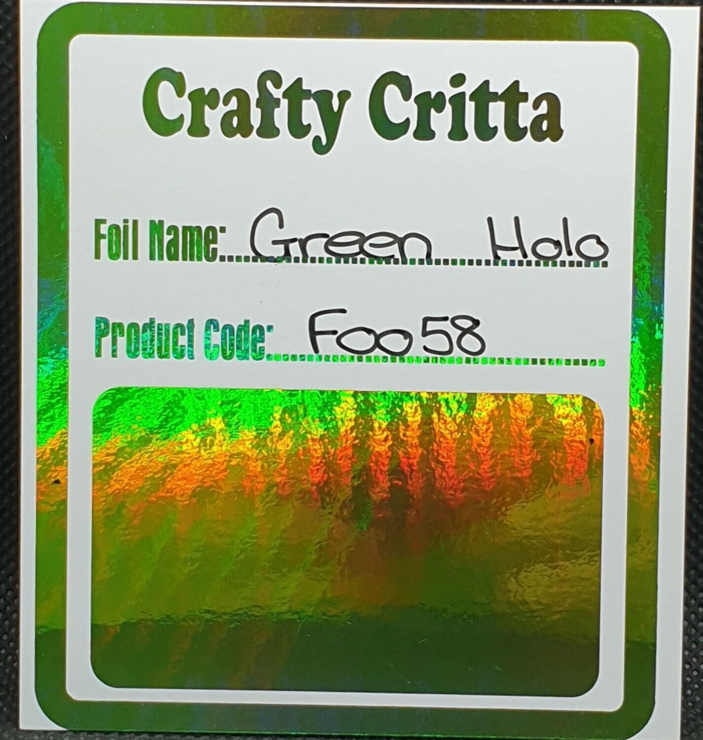 F0058 Green Holographic