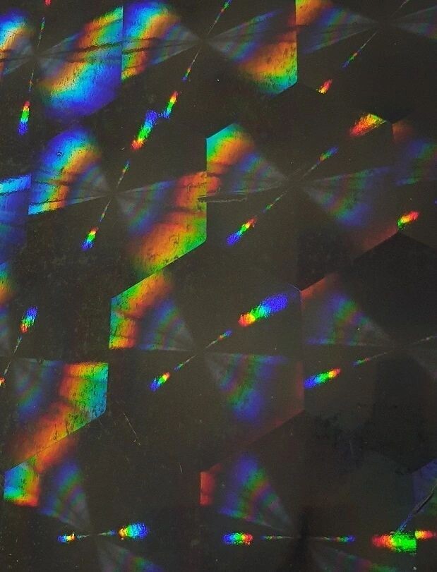 F0034 Clear Hologram Hexagon