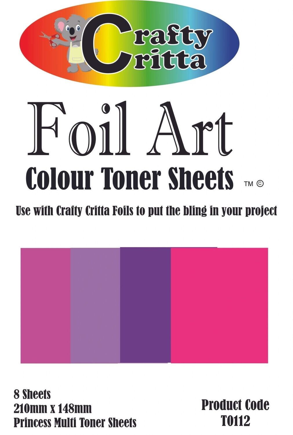 T0112 Princess Multi Coloured Toner Sheets