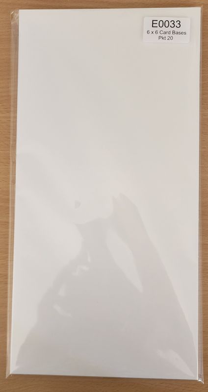 E0033 Card Bases 6 x 6 inch PKt 20