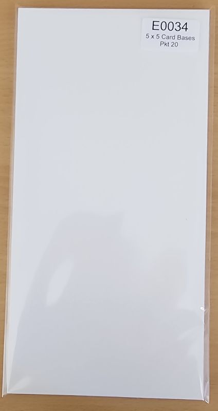 E0034 Card Bases 5 x 5 inch PKt 20