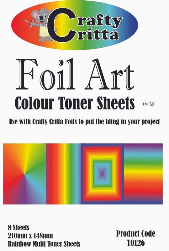 T0127 Rainbow Multi Coloured Toner Sheets