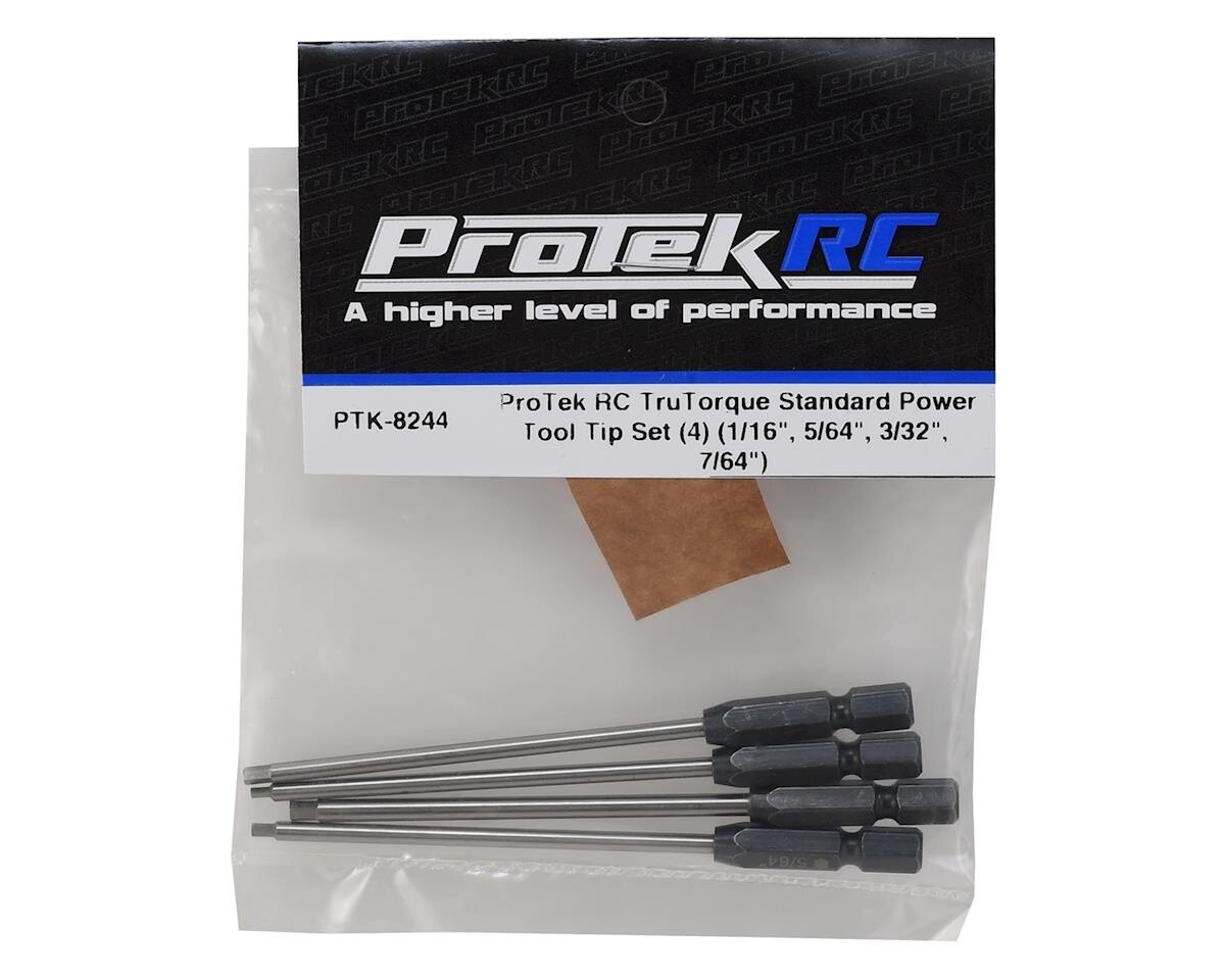 ProTek RC TruTorque Standard Power Tool Tip Set (4) (1/16&quot;, 5/64&quot;, 3/32&quot;, 7/64&quot;)