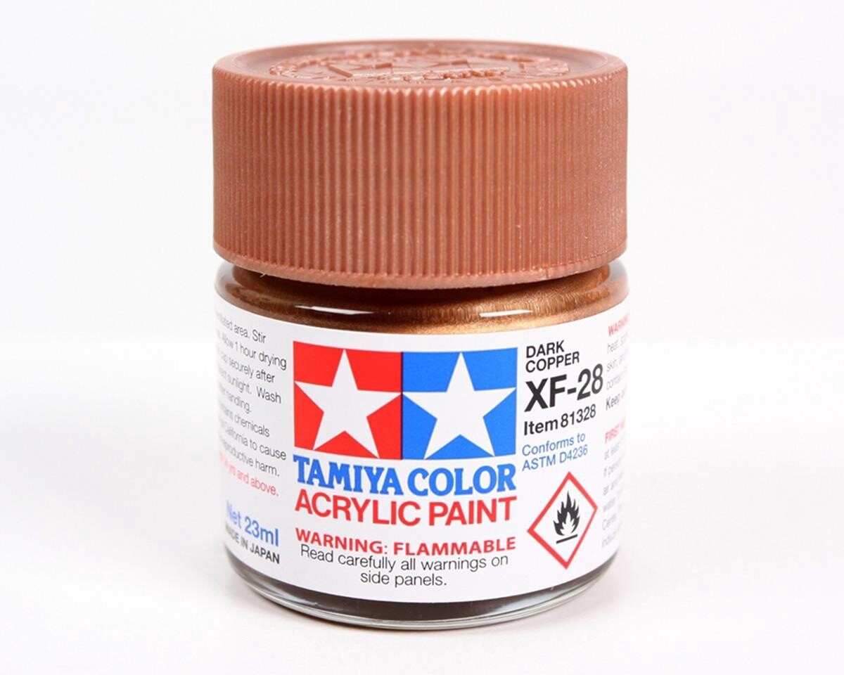 Tamiya Acrylic Paint 23ml XF-28 Dark Copper