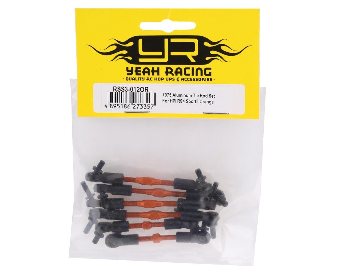 Yeah Racing HPI RS4 Aluminum Linkage Set (Orange) (6)