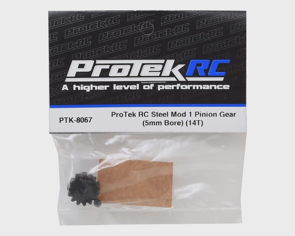 PTK-8067  ProTek RC Steel Mod 1 Pinion Gear (5mm Bore) (14T)