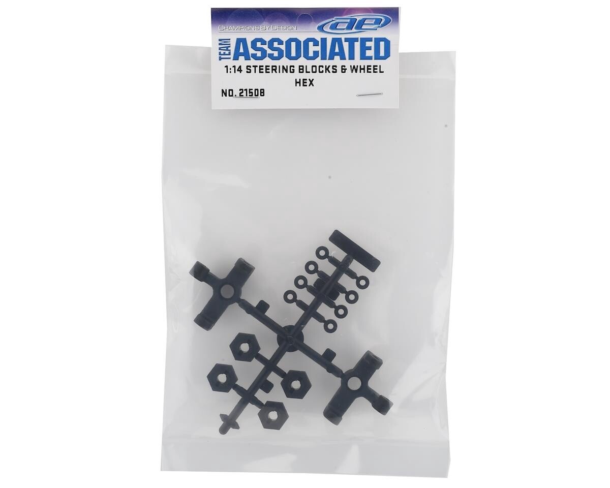 ASC21508  Team Associated Reflex 14B/14T Steering Block &amp; Wheel Hex Set