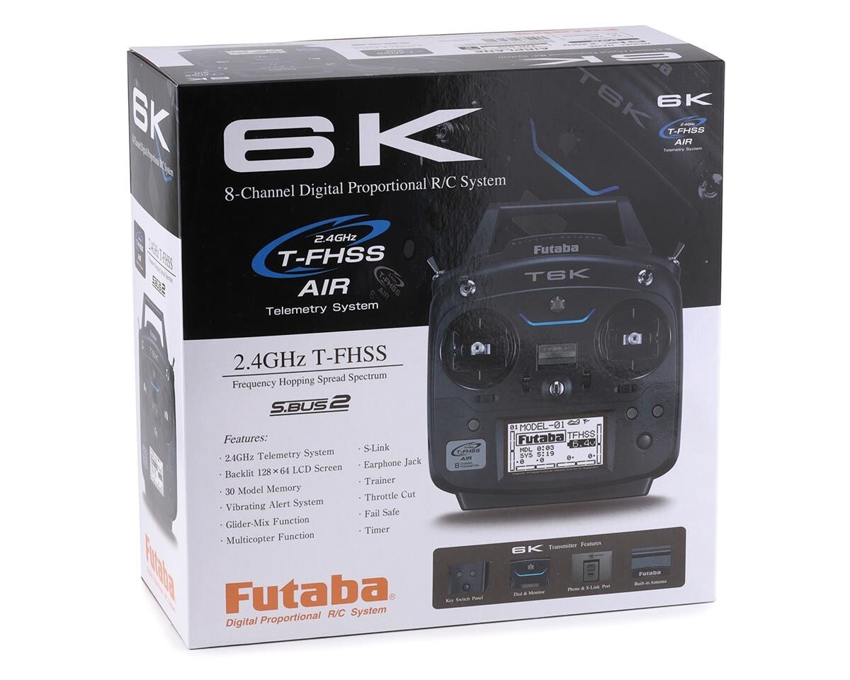 Futaba 6K 2.4GHz S FHSS/T-FHSS Radio System (Airplane)